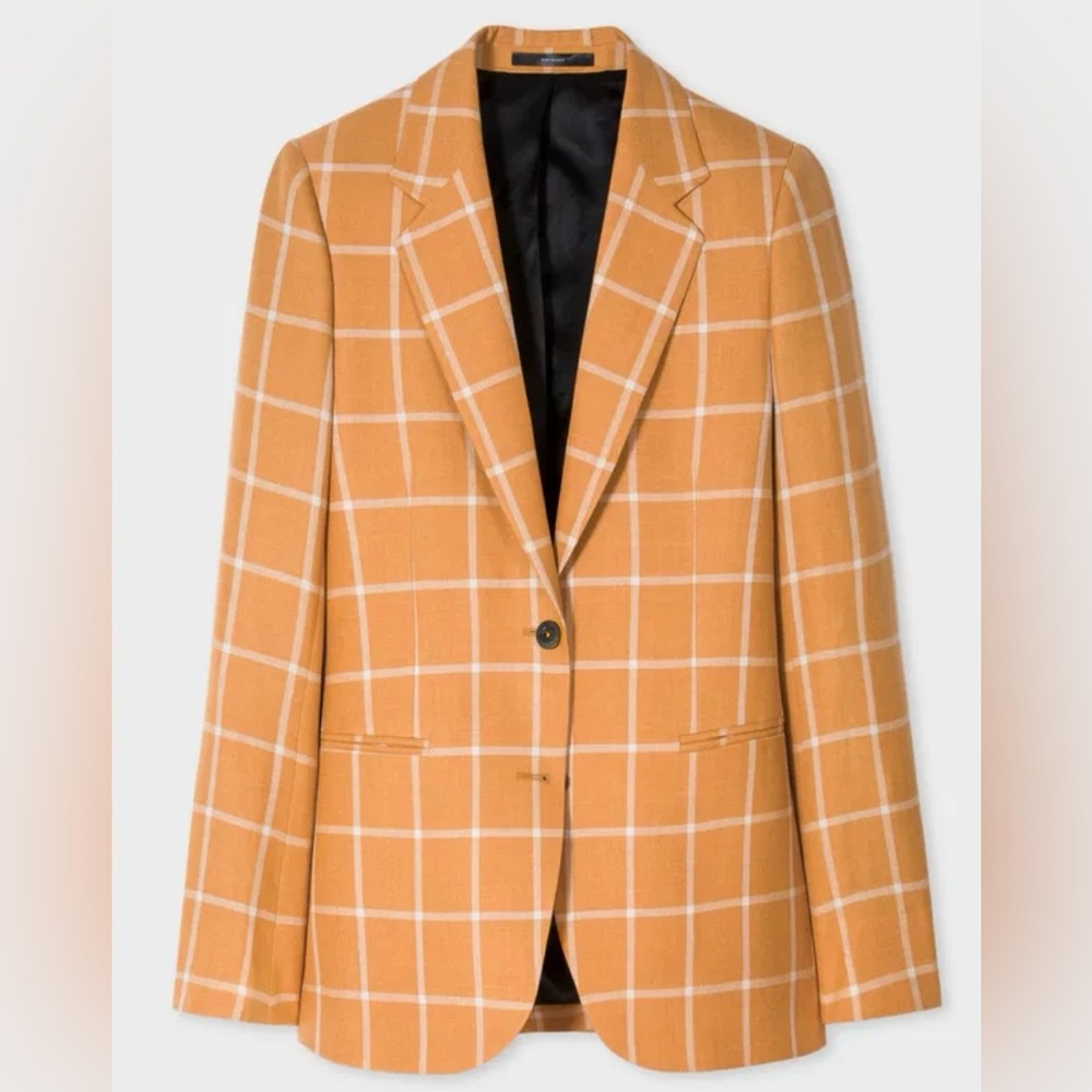 New Paul Smith Windowpane Check Blazer Women’s Size 38